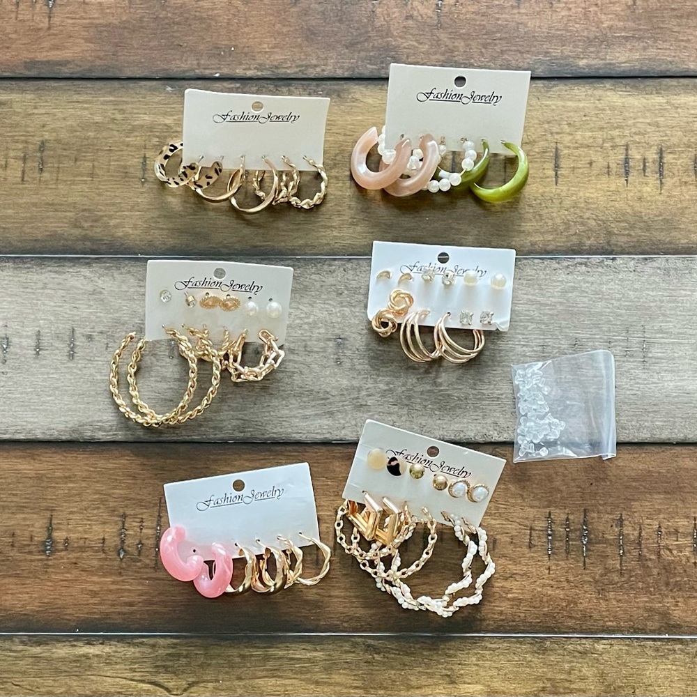 Earrings Fashion Jewelry 27 Pairs for Pierced Ears